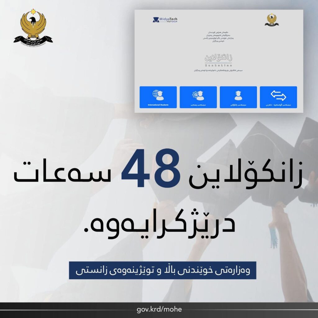 زانکۆلاین 48 سەعات درێژکرایەوه